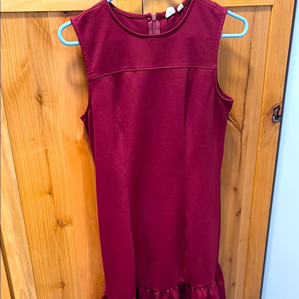 GAP Wine Ruffled Sheath Dress